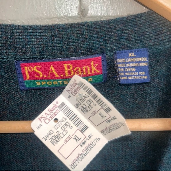 NWT Jos. A. Bank Green Marled Lambswool Suit Vest Made in Hong Kong XL - Picture 5 of 11